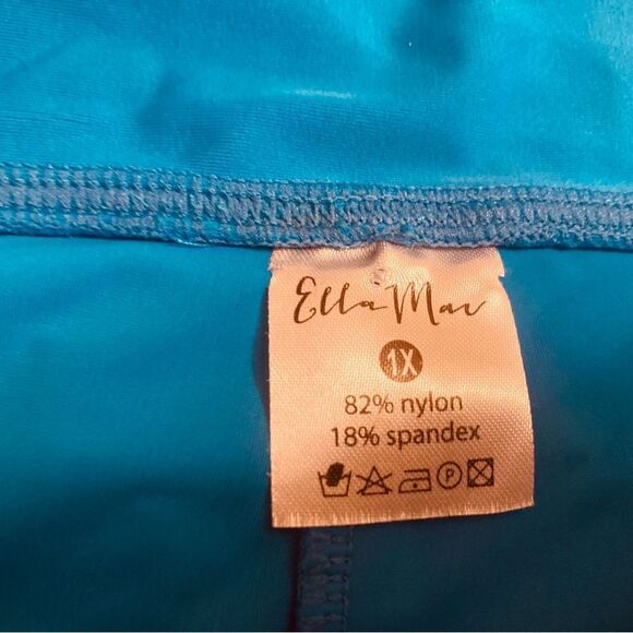 Ella Mae Turquoise Swim Skort - Picture 7 of 8